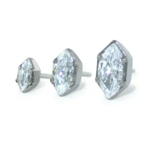 marquise cut CZ Threadless end